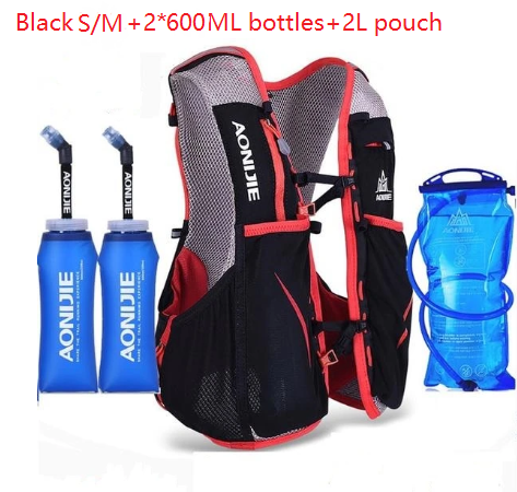 Multi-purpose Running Backpack Sports Vest Water Bag Bag S M 2pcs 600ml BTL 2L