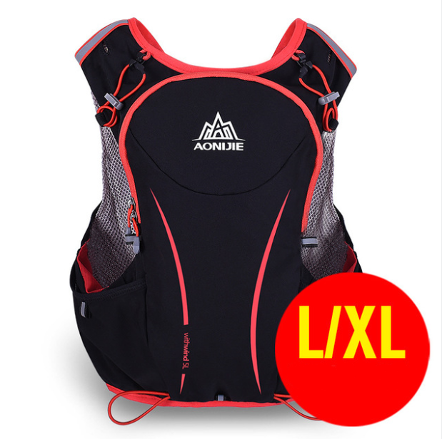 Multi-purpose Running Backpack Sports Vest Water Bag Black L XL