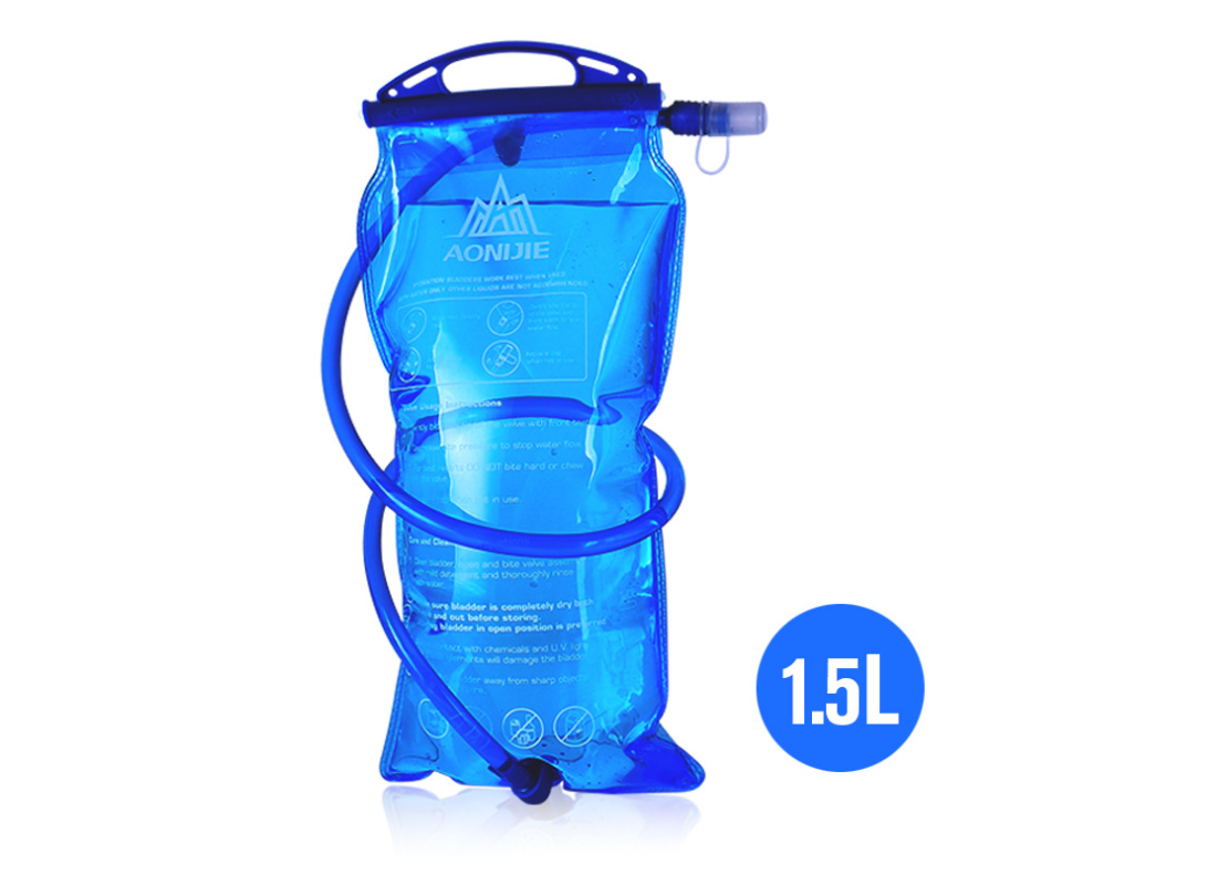 Multi-purpose Running Backpack Sports Vest Water Bag Blue 1.5L