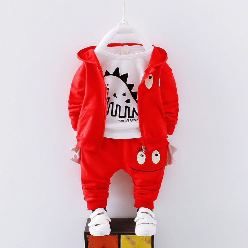 Lovely Children's Clothing Boys Cotton Autumn Clothing Summer Spring Clothing Boys Red 100CM