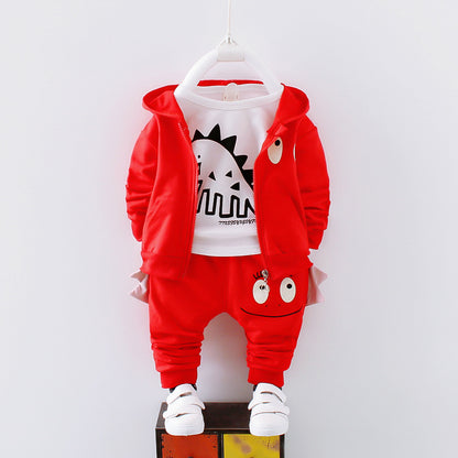 Lovely Children's Clothing Boys Cotton Autumn Clothing Summer Spring Clothing Boys Red 100CM