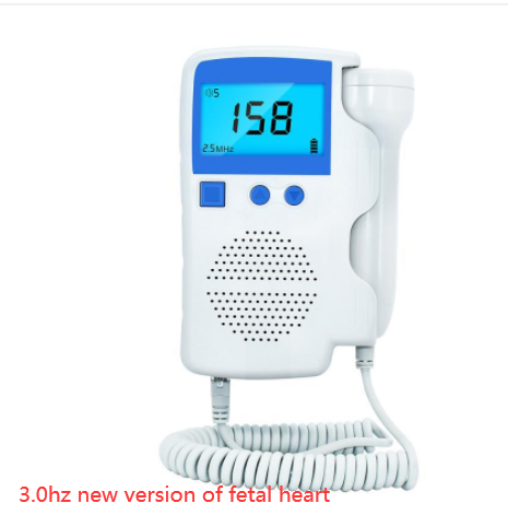 Fetal Heart Rate Monitor Home Pregnancy Baby Fetal Sound Heart Rate Detector Blue 3.0hz fetal favorite