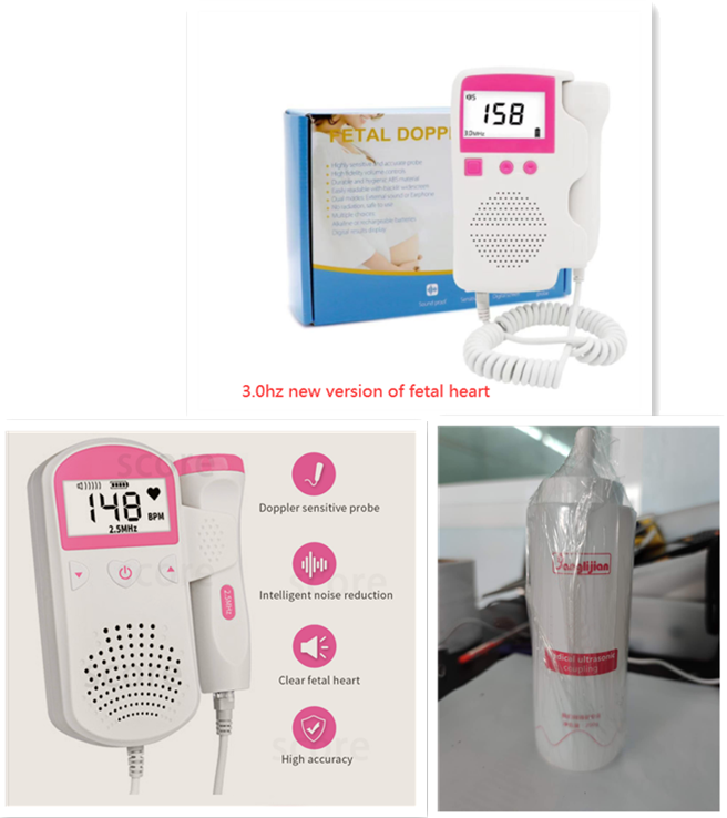 Fetal Heart Rate Monitor Home Pregnancy Baby Fetal Sound Heart Rate Detector SetA