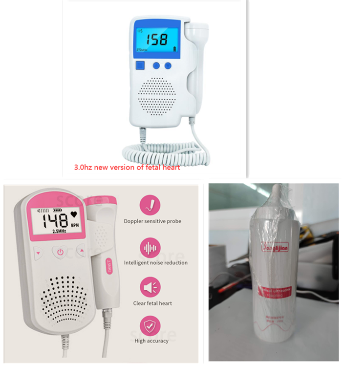 Fetal Heart Rate Monitor Home Pregnancy Baby Fetal Sound Heart Rate Detector SetB