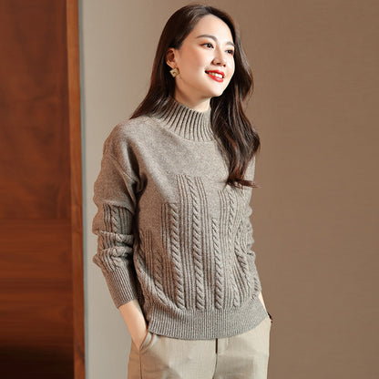 Lovely Female Warm Turtleneck Wool Sweater Women Benqing M