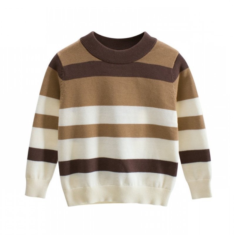 Lovely Children Boy's Sweater Children Knitted Clothes Brown 2T