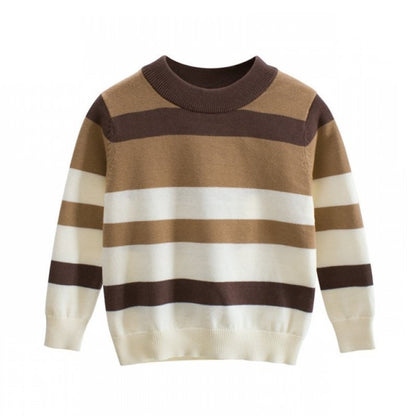 Lovely Children Boy's Sweater Children Knitted Clothes Brown 3T