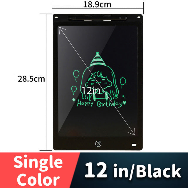 LCD Drawing Tablet For Children's Toys Painting Tools Electronics Writing Board Black 12inch