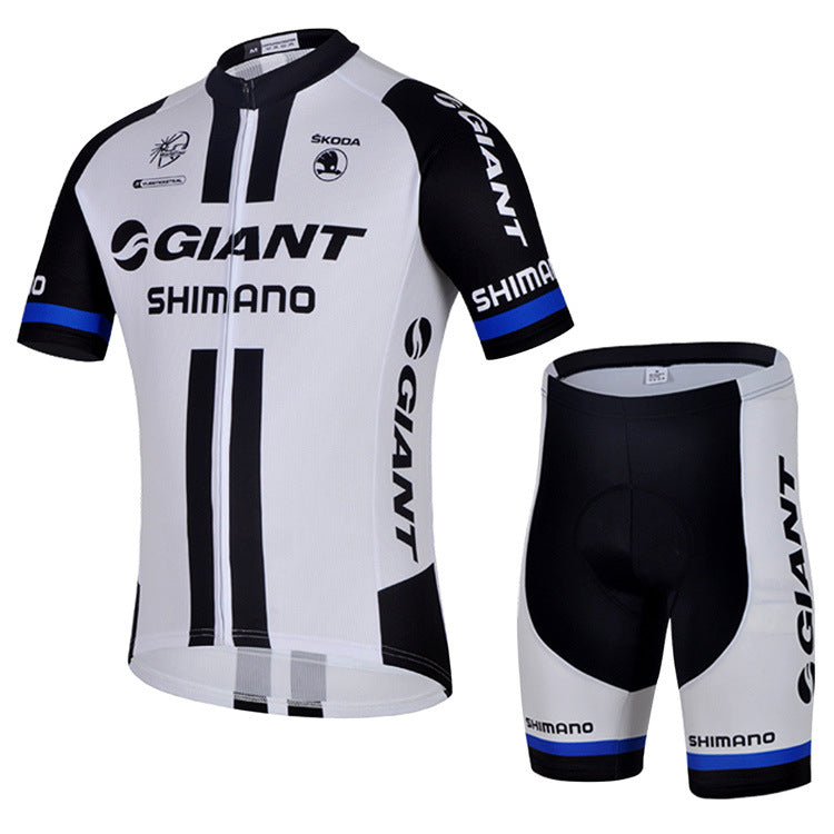 Short sleeve cycling suit White L