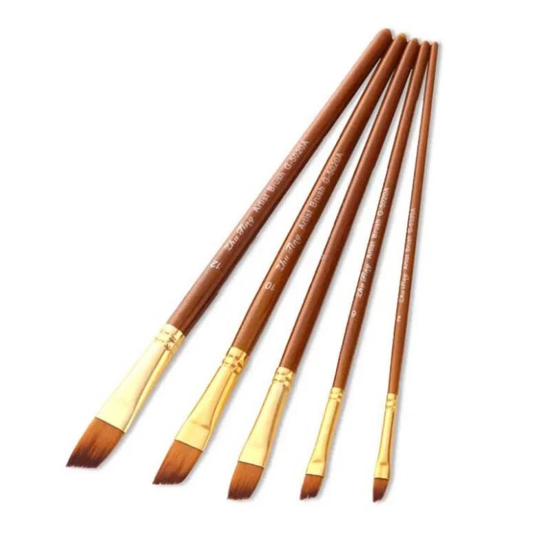 12Pcs/lot Paint Brush Set Art Drawing Brushes Wooden Handle Brushes For Acrylic Painting Supplies 09