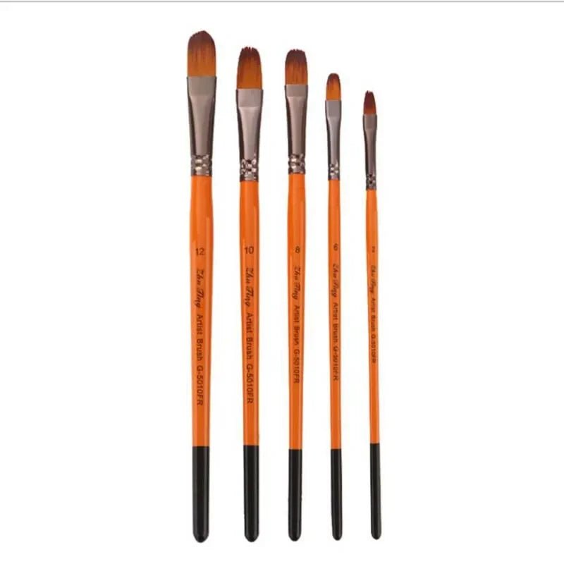 12Pcs/lot Paint Brush Set Art Drawing Brushes Wooden Handle Brushes For Acrylic Painting Supplies 06