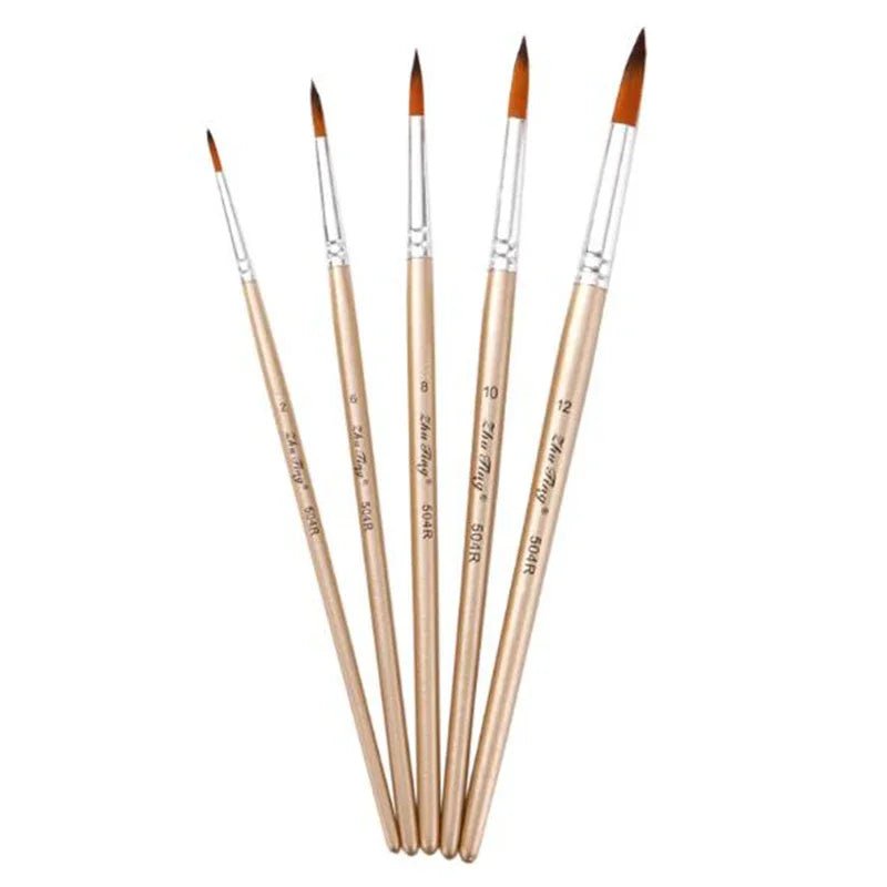 12Pcs/lot Paint Brush Set Art Drawing Brushes Wooden Handle Brushes For Acrylic Painting Supplies 11