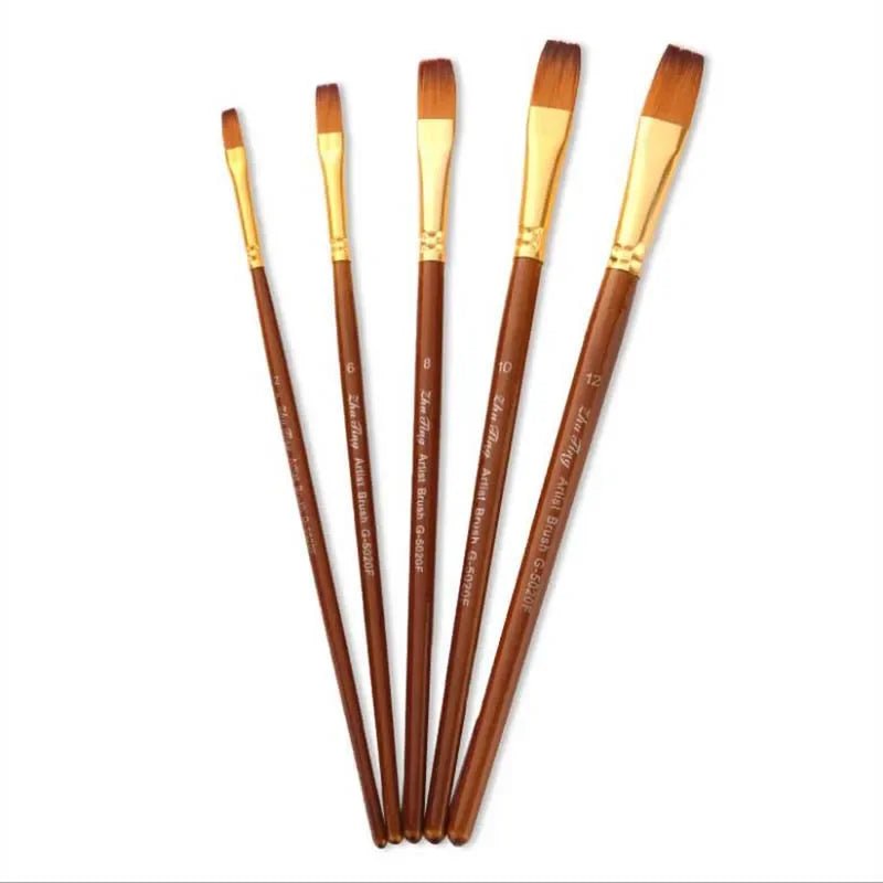 12Pcs/lot Paint Brush Set Art Drawing Brushes Wooden Handle Brushes For Acrylic Painting Supplies 08