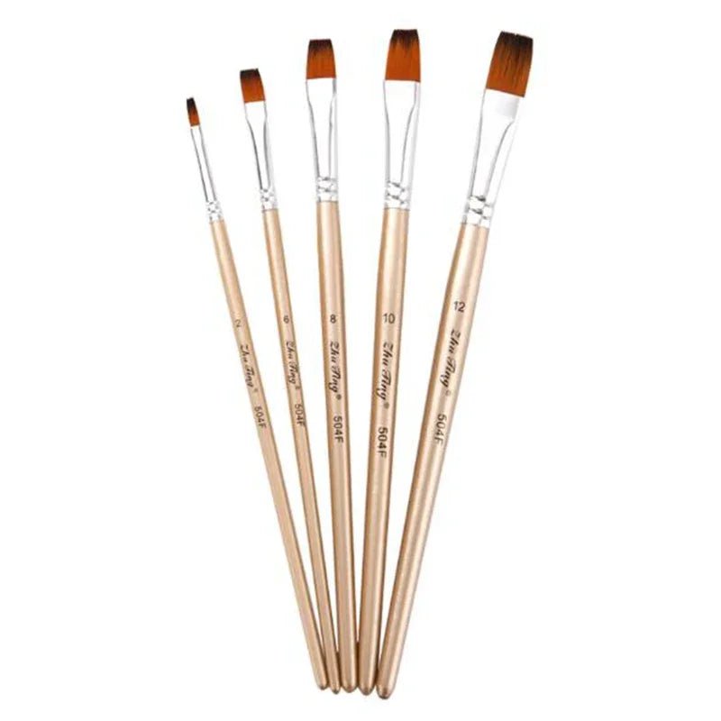 12Pcs/lot Paint Brush Set Art Drawing Brushes Wooden Handle Brushes For Acrylic Painting Supplies 12