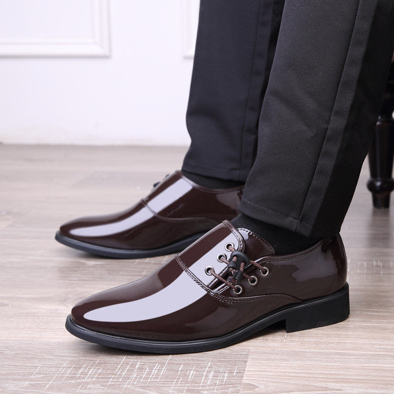 Lace-Up Leather Shoes Men Business Casual Shoes Men 2023