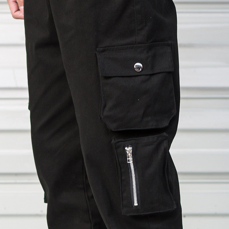 Cute Urban Casual Cargo Pant Men Harajuku Pencil Pants Many Pockets