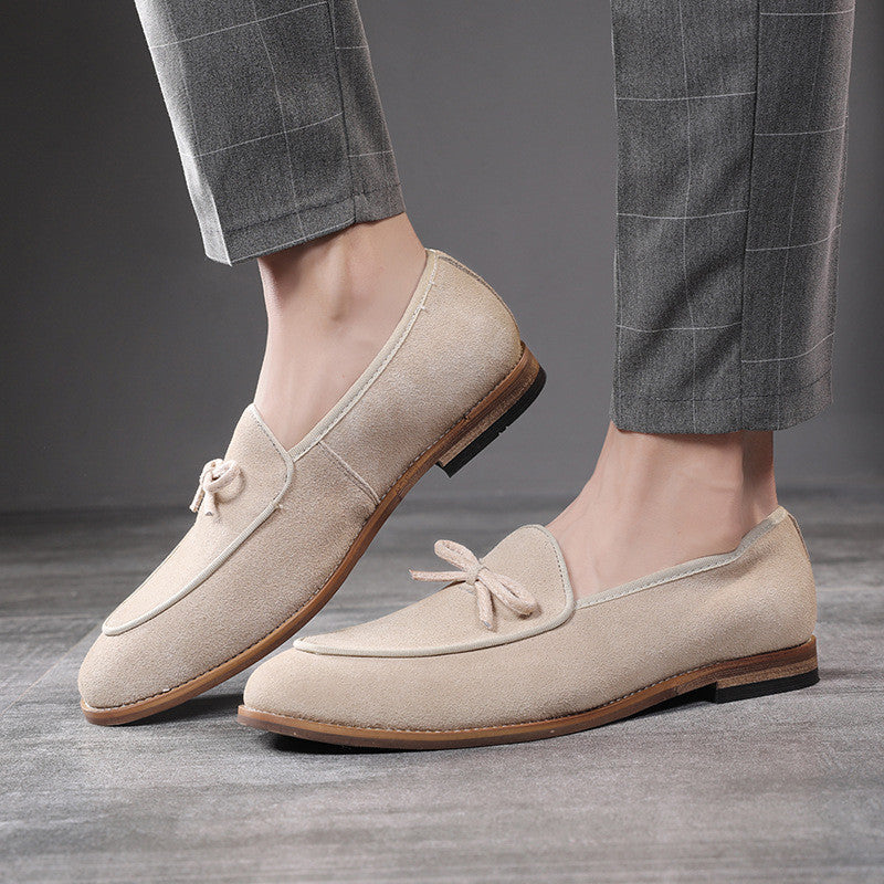 Cute Men's Fashion Bow Rubber Shoes Summer Leather Shoes