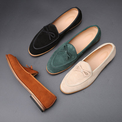 Cute Men's Fashion Bow Rubber Shoes Summer Leather Shoes