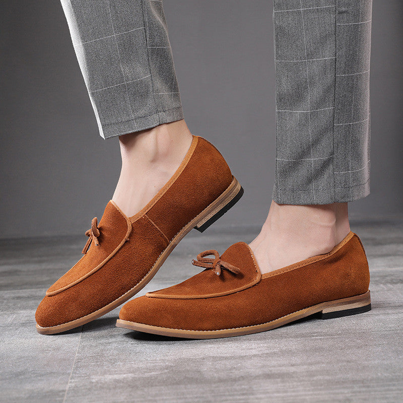 Cute Men's Fashion Bow Rubber Shoes Summer Leather Shoes