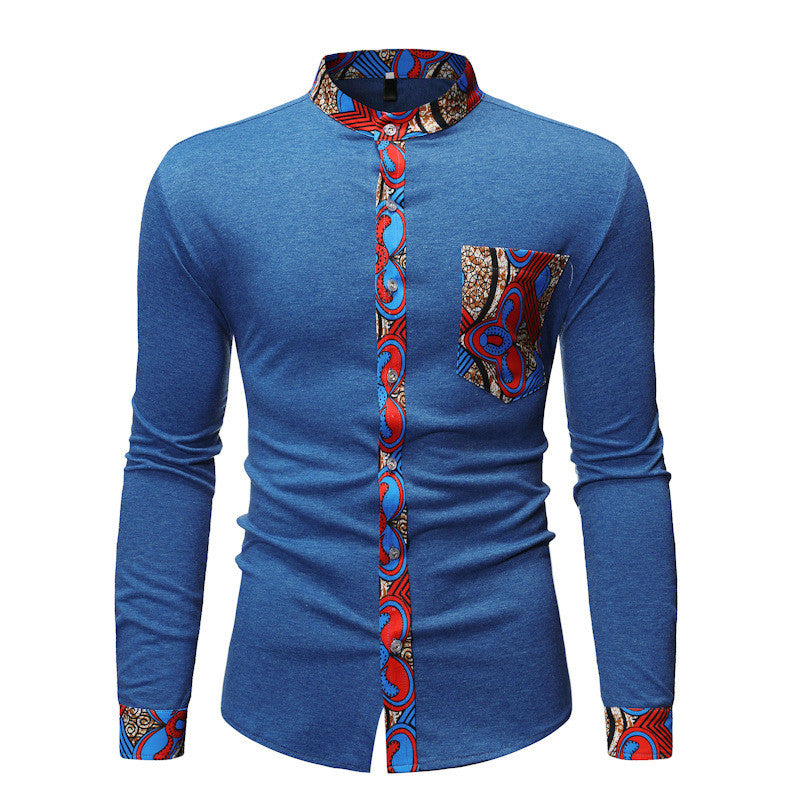 Cross Border Fashion Men s Shirt New Men s African