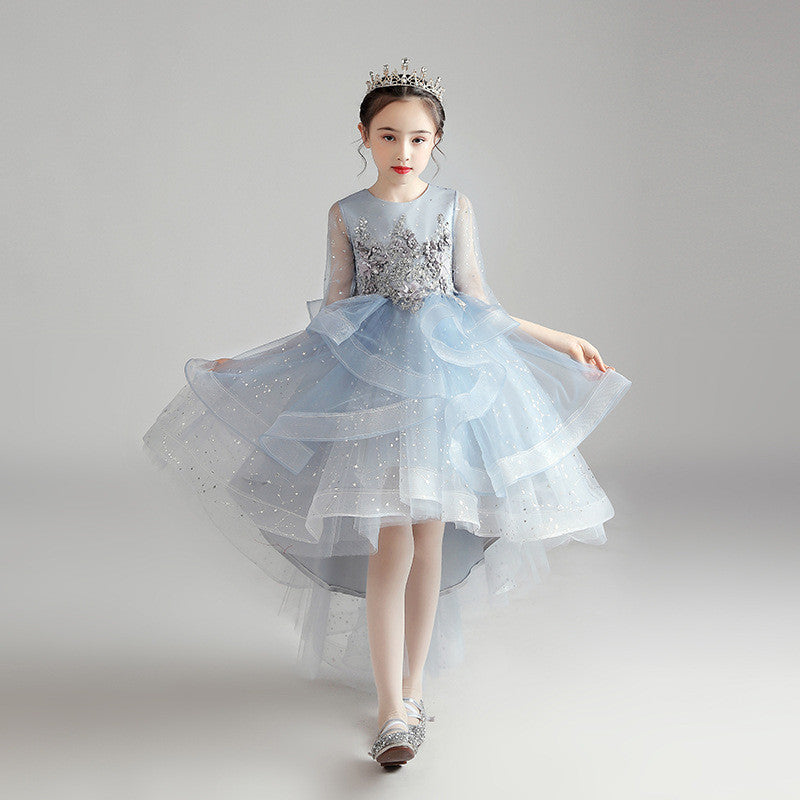 Elegant Children Princess Girl's Party Host Evening Dress