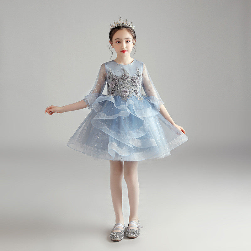 Elegant Children Princess Girl's Party Host Evening Dress