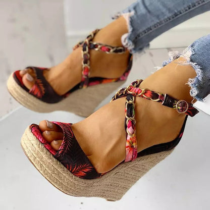 Plus Size Women's Shoes Wedge Heel Women's Shoes Sandals Summer