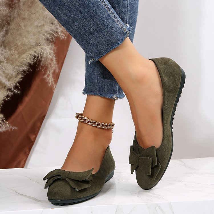 Elegant Women's Female Fashion Bowknot Breathable Flats Shoes Casual Round Toe Loafers Cozy Shoes For Women