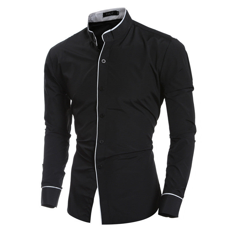 Cute Casual Urban Fit Men's Long Sleeve Bottoming Shirt