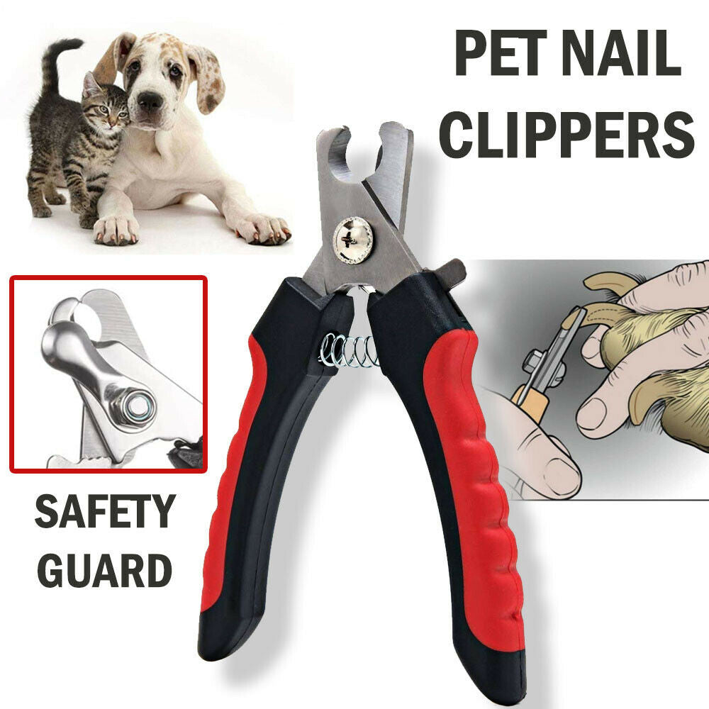 Dog Clippers Nail Trimmer With Safety Guard Razor Pet Grooming