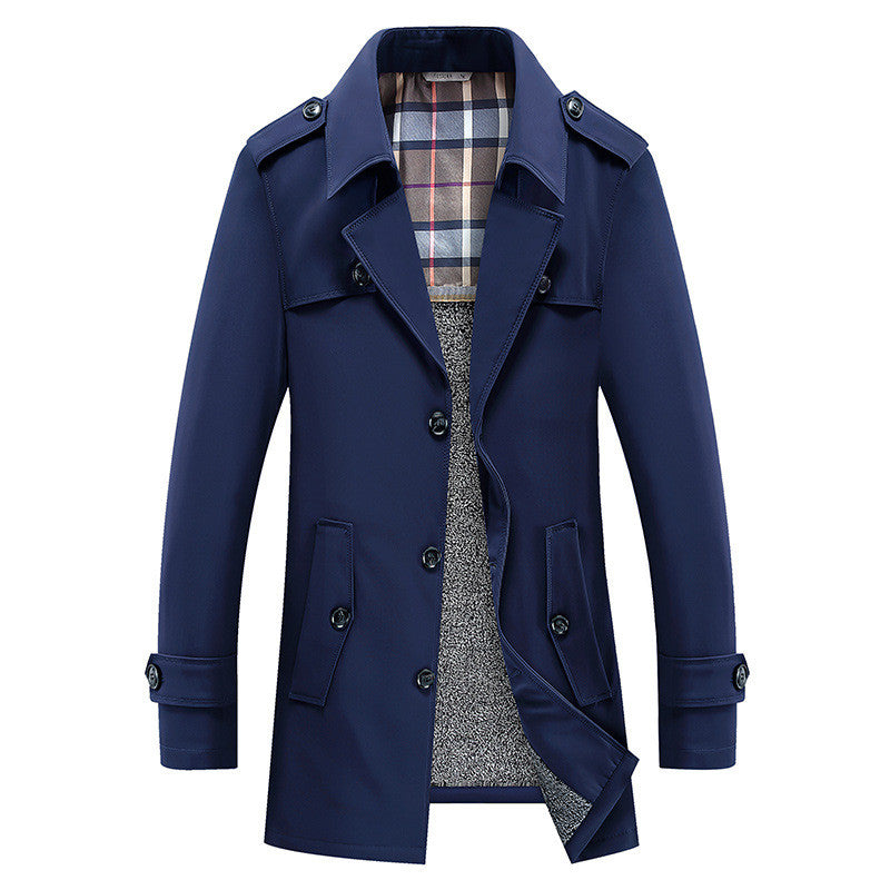 Cute Men's Business Winter Mid-length Winter Plus Size Jacket