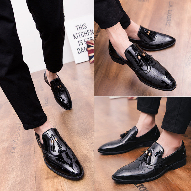 Cute Men's Office Wedding Leather Shoes 2023