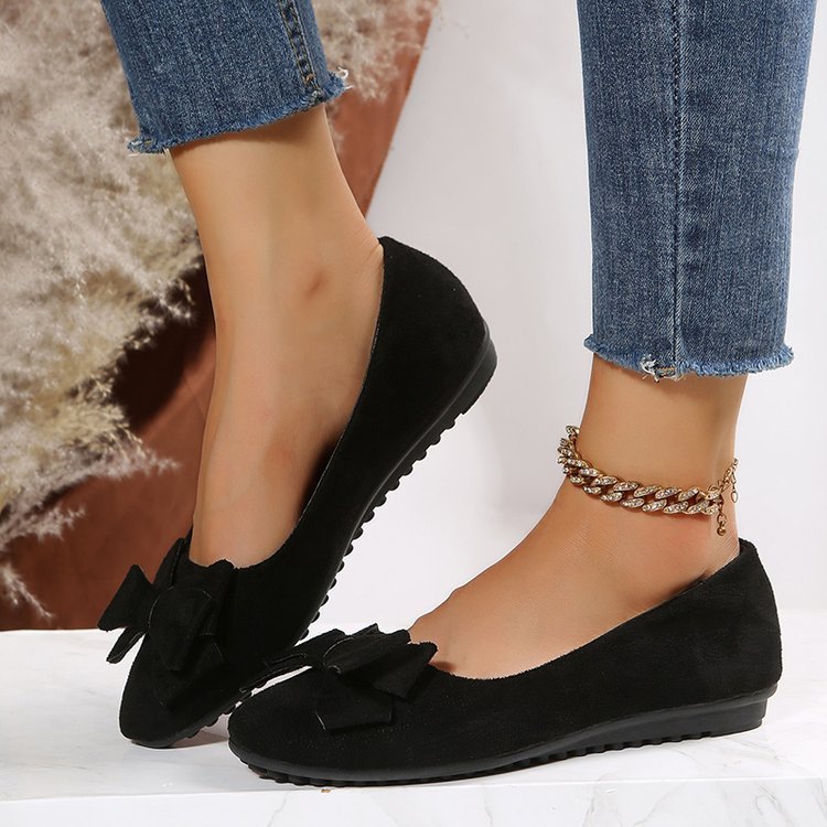 Elegant Women's Female Fashion Bowknot Breathable Flats Shoes Casual Round Toe Loafers Cozy Shoes For Women