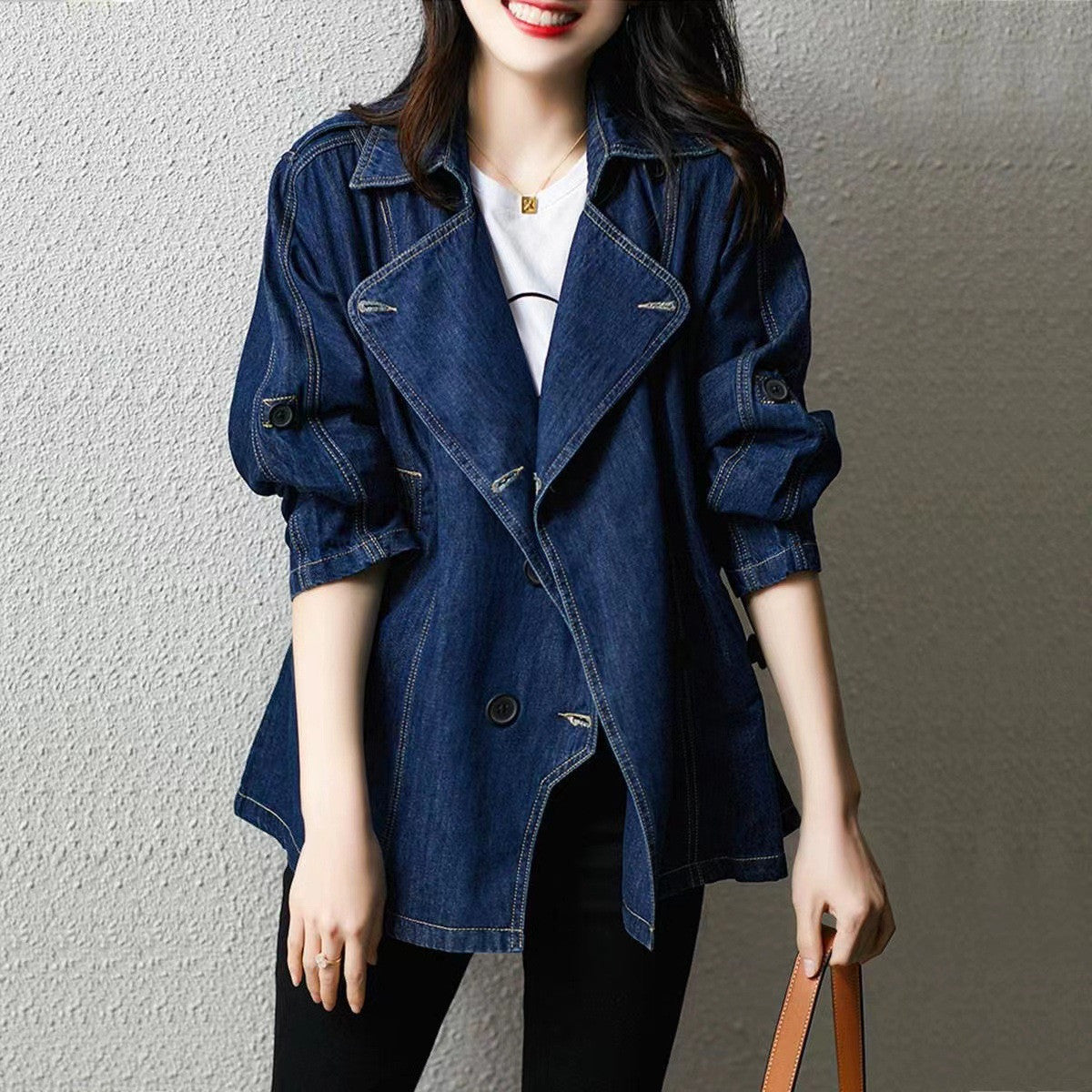 Lovely Women's Fashion Loose Casual Denim Coat