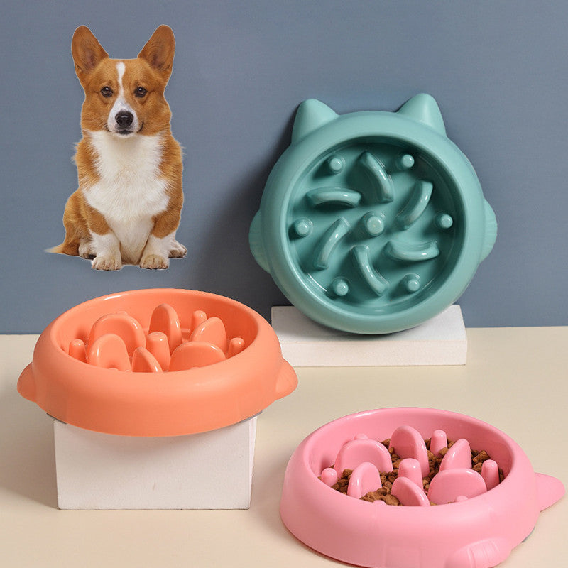 Pet Dog Cat Slow Feeder Bowls Anti Choking Slow Feeder Bowl