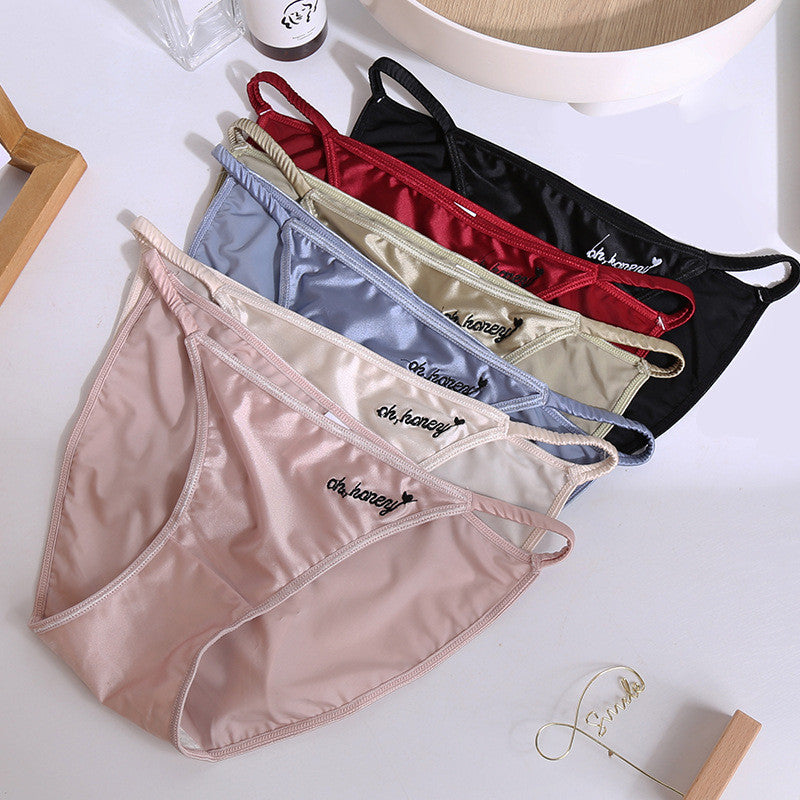 Lovely Women's Thin Belt Low Waist Cotton Crotch Triangle Shorts