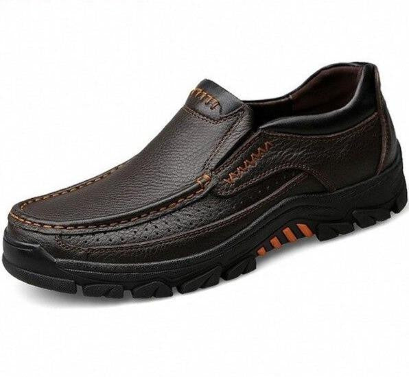 Men's hollow leather breathable outdoor casual leather shoes