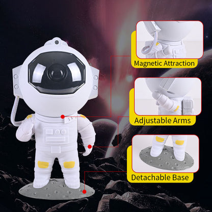 Galaxy Star Projector Starry Sky Night Light Astronaut Lamp Home Room Bedroom