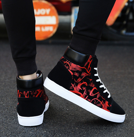 Cute Spring High Top Ankle Korean Edition Men's Shoes