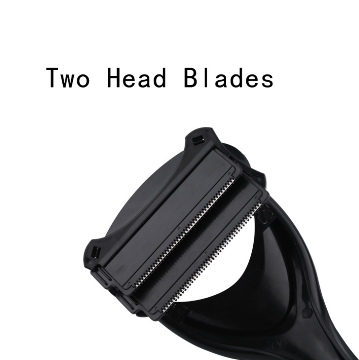 Men Back Shaver Two Head Blade Foldable Trimmer Body Leg Razor