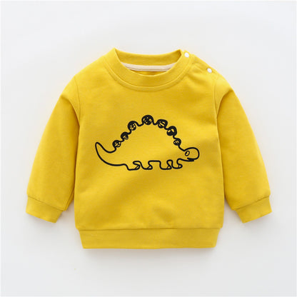 Warm Children Autumn New Spring And Autumn Children's Clothing Yellow dinosaur