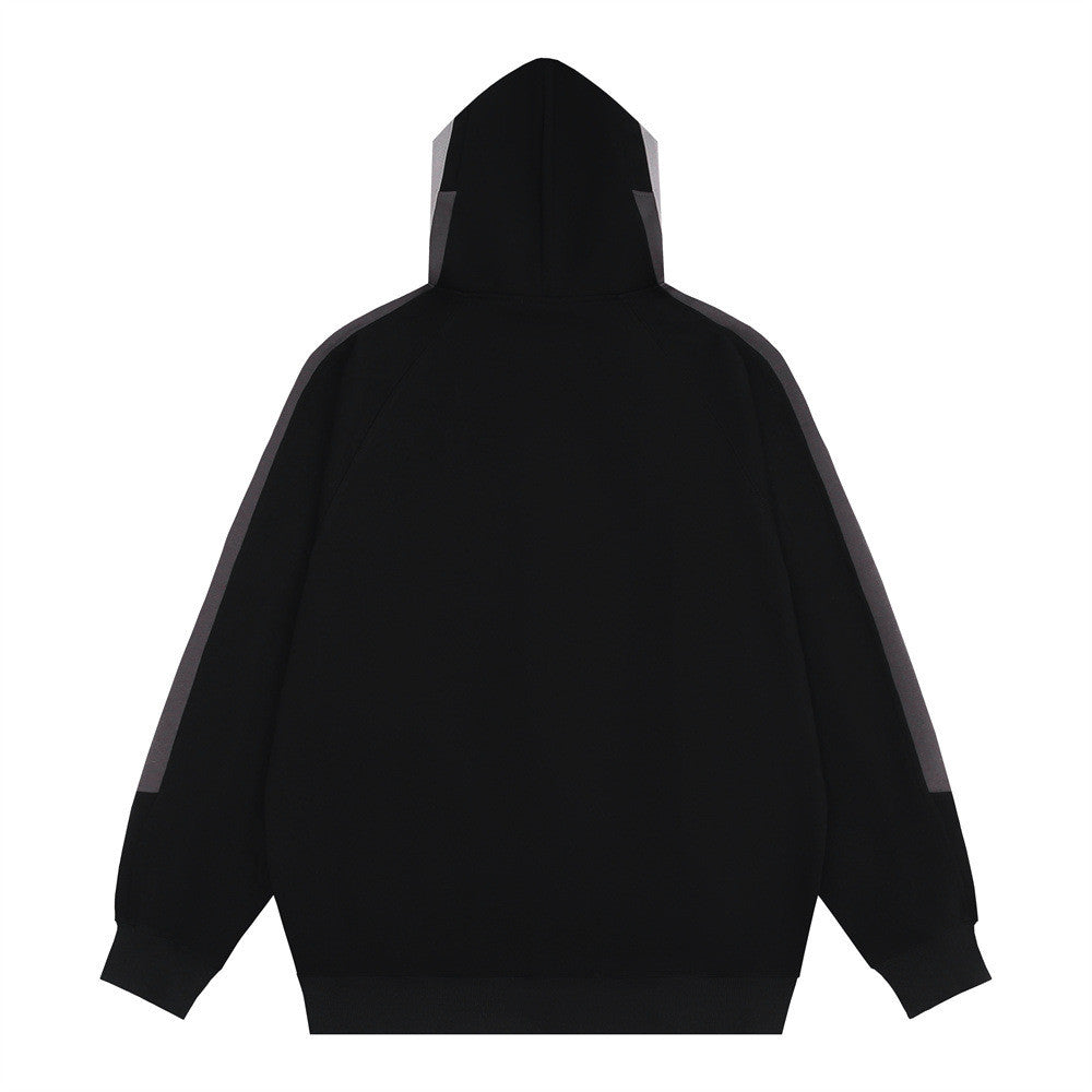 Male Hooded Fleece Lined Sweater For Autumn Spring Winter Men