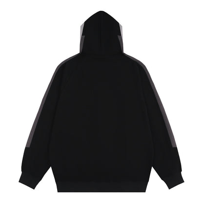 Male Hooded Fleece Lined Sweater For Autumn Spring Winter Men