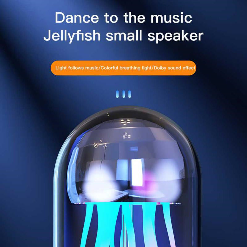 Creative 3in1 Colorful Jellyfish Light Smart Decoration Bluetooth Speaker