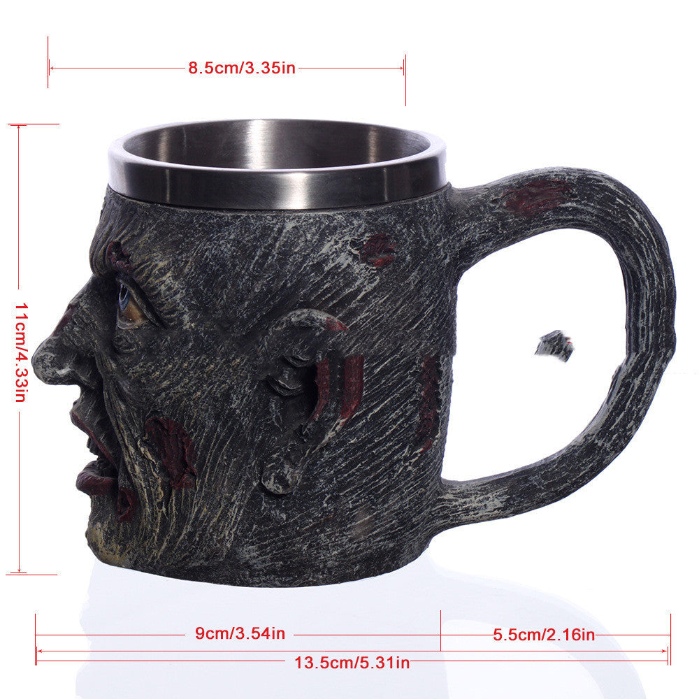 Mug Creation Resin Skull Mug Beer Water Cup