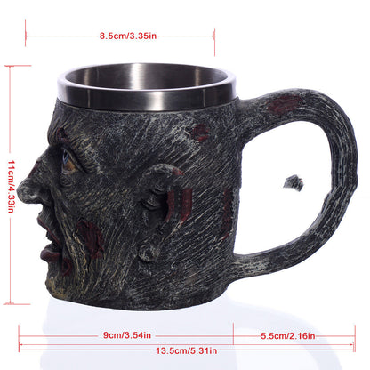 Mug Creation Resin Skull Mug Beer Water Cup