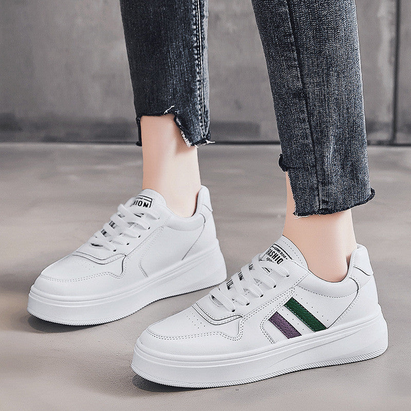 Elegant Women's Thick-soled Heightened Casual Sneakers Shoes Ladies 2023