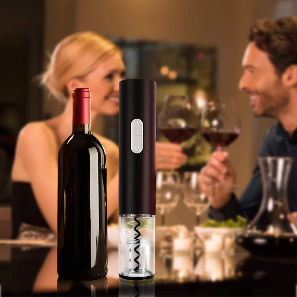 Electric Wine Bottle Corkscrew Opener With Foil Cutter Wine Bottle Opener Kit