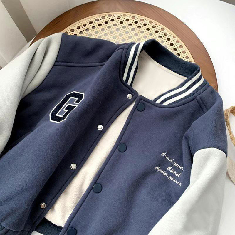 Lovely Boy's Girls Children Sports Fleece Jacket Coat