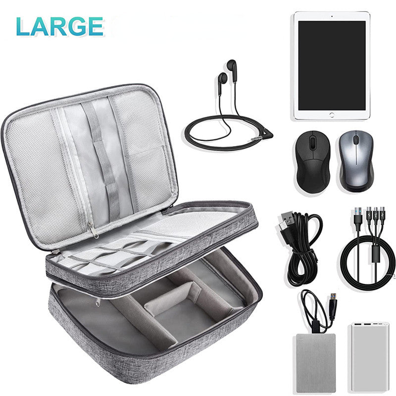 Electronics Organizer Travel Cable Organizer Bag Waterproof Portable Storage Bag